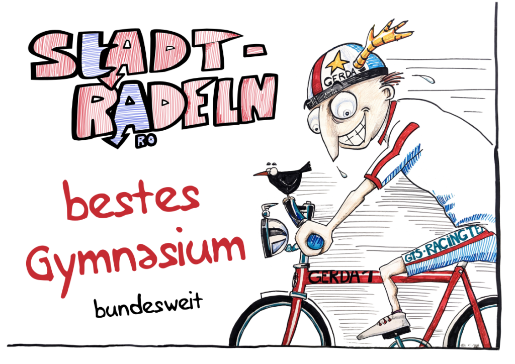 Grafik: bestes Gymnasium bundesweit beim Wettbewerb Stadtradeln